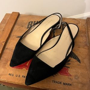 Everlane The Editor Black Slingback Flats